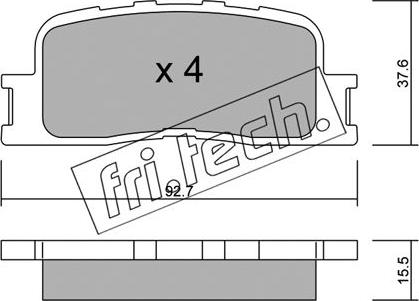 Fri.Tech. 769.0 - Əyləc altlığı dəsti, əyləc diski furqanavto.az