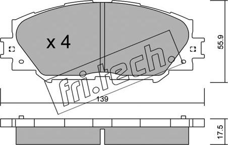 Fri.Tech. 763.0 - Əyləc altlığı dəsti, əyləc diski furqanavto.az