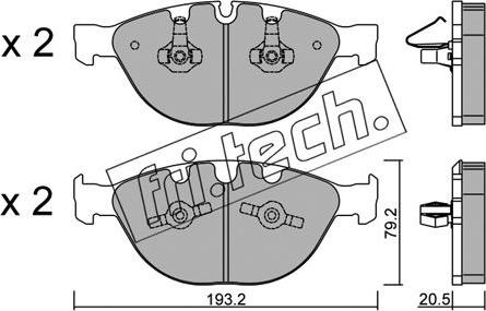 Fri.Tech. 788.0 - Əyləc altlığı dəsti, əyləc diski furqanavto.az