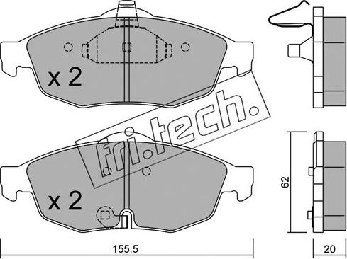 Fri.Tech. 731.0 - Əyləc altlığı dəsti, əyləc diski furqanavto.az