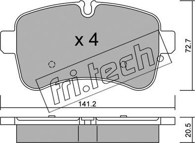 Fri.Tech. 727.0 - Əyləc altlığı dəsti, əyləc diski furqanavto.az