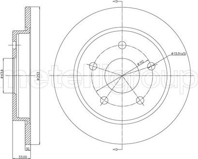 Fri.Tech. BD0033 - Əyləc Diski furqanavto.az