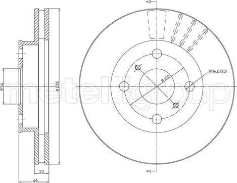 Fri.Tech. BD0384 - Əyləc Diski furqanavto.az