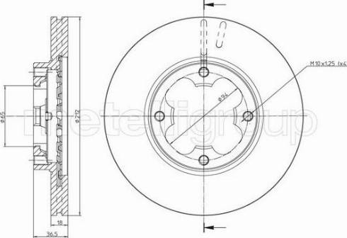 Fri.Tech. BD0332 - Əyləc Diski furqanavto.az