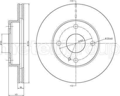 Fri.Tech. BD0297 - Əyləc Diski furqanavto.az