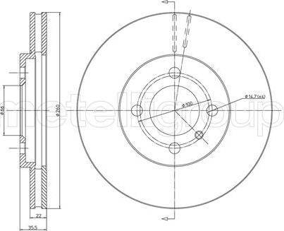 Fri.Tech. BD0253 - Əyləc Diski furqanavto.az