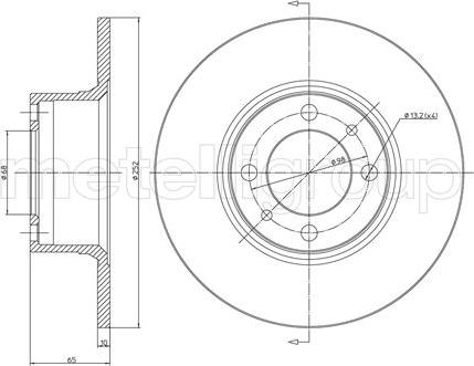 Fri.Tech. BD0215 - Əyləc Diski furqanavto.az