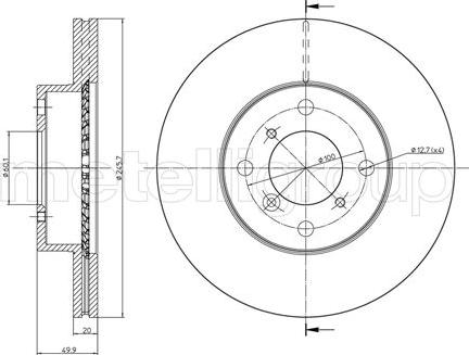 Fri.Tech. BD0725 - Əyləc Diski furqanavto.az