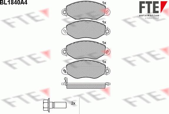 FTE 9010416 - Əyləc altlığı dəsti, əyləc diski furqanavto.az