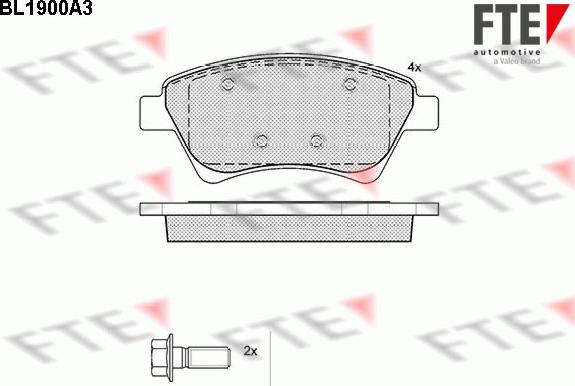 FTE 9010488 - Əyləc altlığı dəsti, əyləc diski furqanavto.az