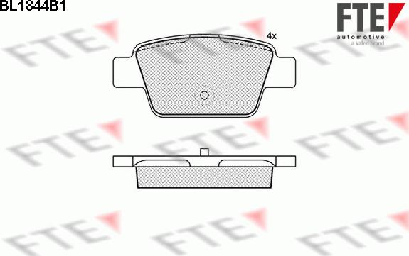 FTE 9010424 - Əyləc altlığı dəsti, əyləc diski furqanavto.az