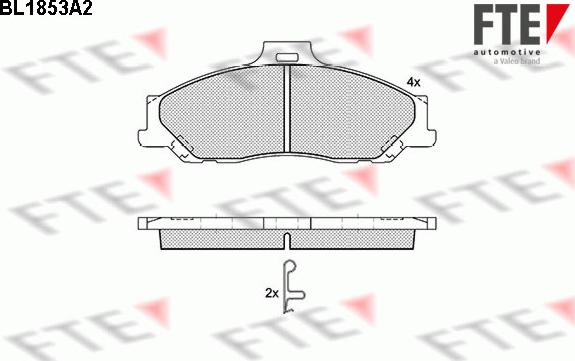 FTE 9010428 - Əyləc altlığı dəsti, əyləc diski furqanavto.az