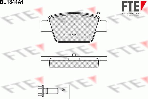 FTE 9010423 - Əyləc altlığı dəsti, əyləc diski furqanavto.az