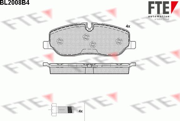 FTE 9010593 - Əyləc altlığı dəsti, əyləc diski furqanavto.az