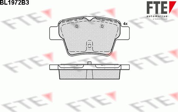 FTE 9010558 - Əyləc altlığı dəsti, əyləc diski furqanavto.az