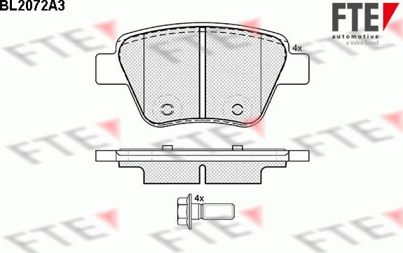 FTE 9010656 - Əyləc altlığı dəsti, əyləc diski furqanavto.az