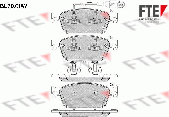 FTE 9010657 - Əyləc altlığı dəsti, əyləc diski furqanavto.az