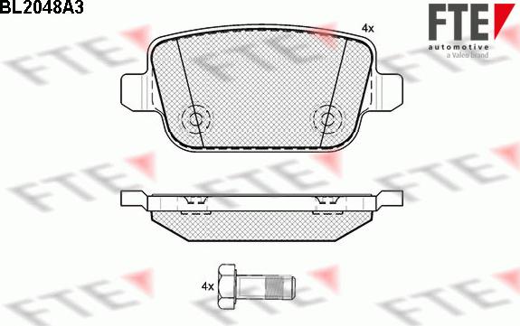 FTE 9010634 - Əyləc altlığı dəsti, əyləc diski furqanavto.az