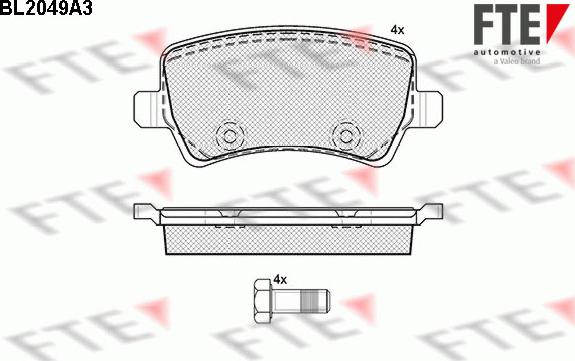 FTE 9010635 - Əyləc altlığı dəsti, əyləc diski furqanavto.az