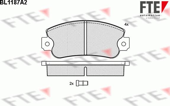 FTE 9010050 - Əyləc altlığı dəsti, əyləc diski furqanavto.az