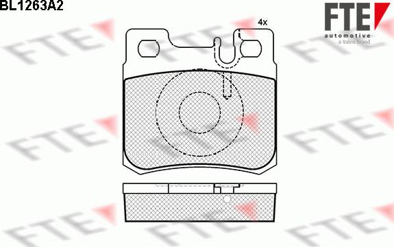 FTE BL1263A2 - Əyləc altlığı dəsti, əyləc diski furqanavto.az