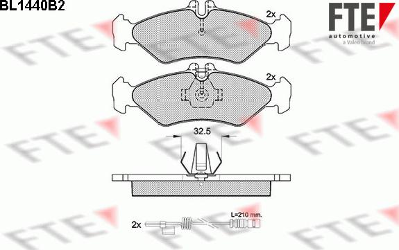 FTE 9010191 - Əyləc altlığı dəsti, əyləc diski furqanavto.az