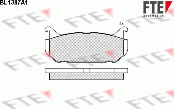 FTE 9010159 - Əyləc altlığı dəsti, əyləc diski furqanavto.az