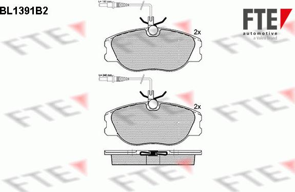 FTE 9010166 - Əyləc altlığı dəsti, əyləc diski furqanavto.az