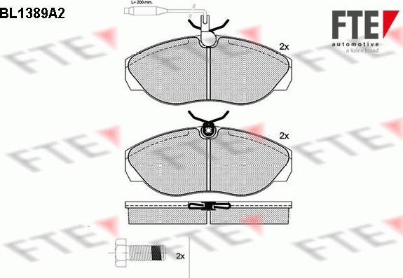 FTE 9010161 - Əyləc altlığı dəsti, əyləc diski furqanavto.az