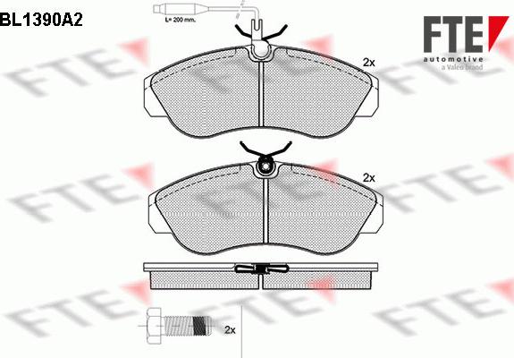 FTE 9010162 - Əyləc altlığı dəsti, əyləc diski furqanavto.az