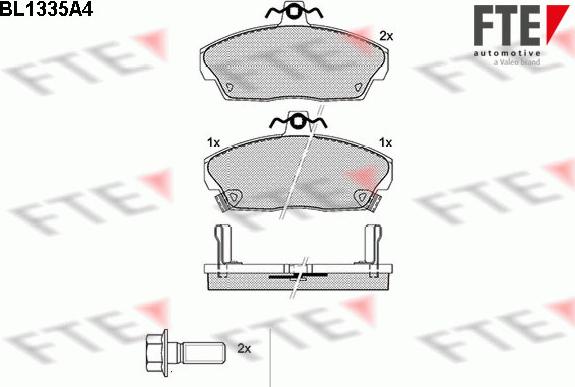 FTE 9010124 - Əyləc altlığı dəsti, əyləc diski furqanavto.az