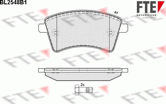 FTE 9010800 - Əyləc altlığı dəsti, əyləc diski furqanavto.az