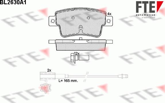 FTE 9010877 - Əyləc altlığı dəsti, əyləc diski furqanavto.az