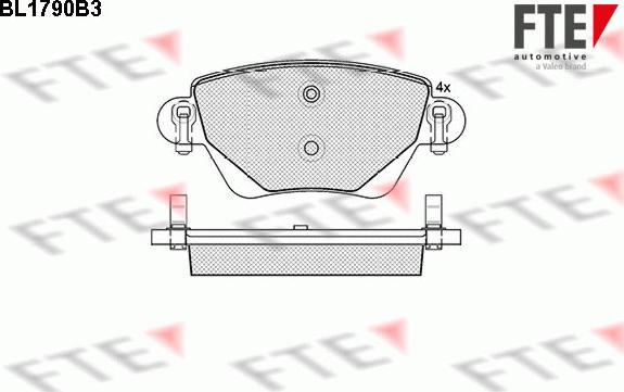 FTE 9010362 - Əyləc altlığı dəsti, əyləc diski furqanavto.az