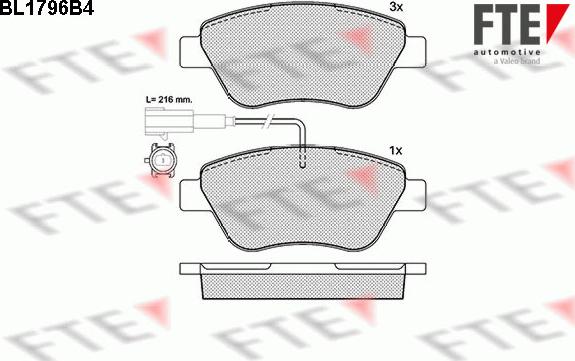 FTE 9010367 - Əyləc altlığı dəsti, əyləc diski furqanavto.az