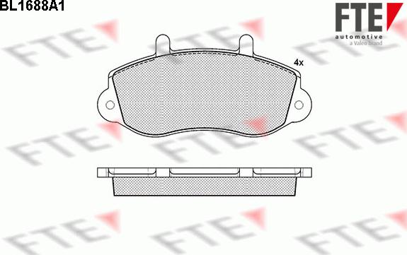 FTE 9010300 - Əyləc altlığı dəsti, əyləc diski furqanavto.az