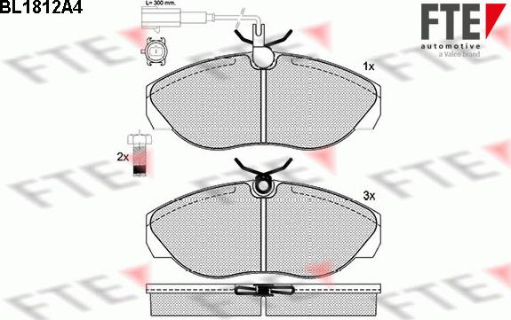 FTE 9010388 - Əyləc altlığı dəsti, əyləc diski furqanavto.az