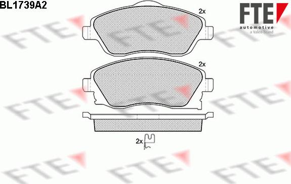 FTE 9010323 - Əyləc altlığı dəsti, əyləc diski furqanavto.az