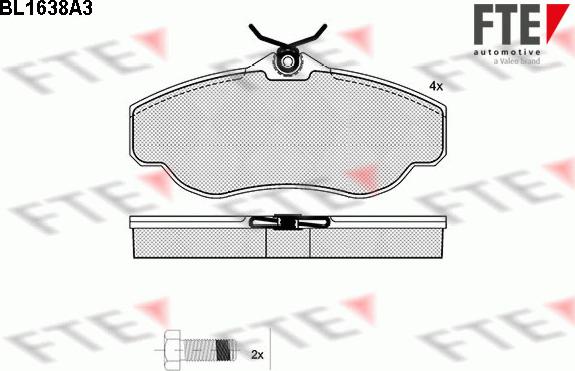 FTE 9010259 - Əyləc altlığı dəsti, əyləc diski furqanavto.az