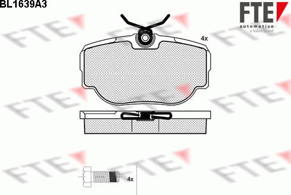 FTE 9010261 - Əyləc altlığı dəsti, əyləc diski furqanavto.az