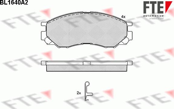 FTE 9010263 - Əyləc altlığı dəsti, əyləc diski furqanavto.az