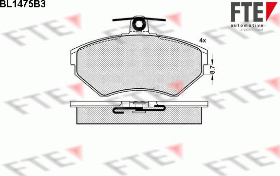 FTE 9010204 - Əyləc altlığı dəsti, əyləc diski furqanavto.az