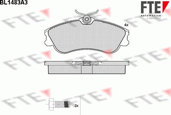 FTE 9010213 - Əyləc altlığı dəsti, əyləc diski furqanavto.az