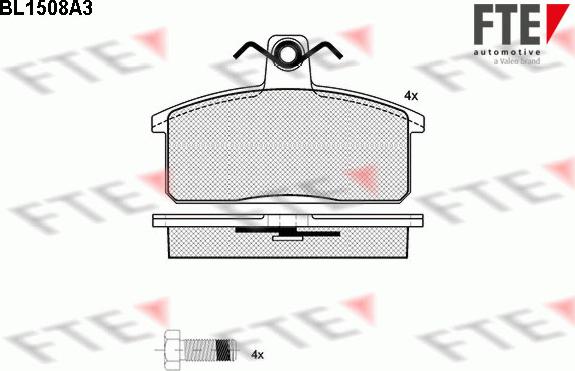 FTE BL1508A3 - Əyləc altlığı dəsti, əyləc diski furqanavto.az