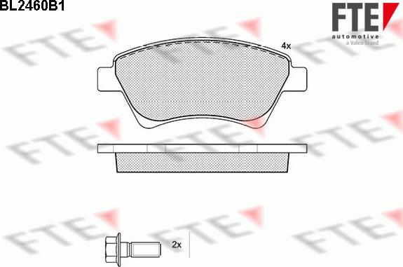 FTE 9010746 - Əyləc altlığı dəsti, əyləc diski furqanavto.az