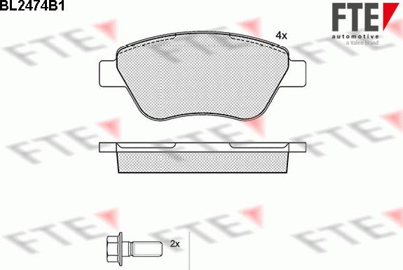 FTE 9010754 - Əyləc altlığı dəsti, əyləc diski furqanavto.az