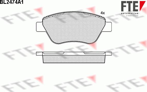 FTE 9010753 - Əyləc altlığı dəsti, əyləc diski furqanavto.az