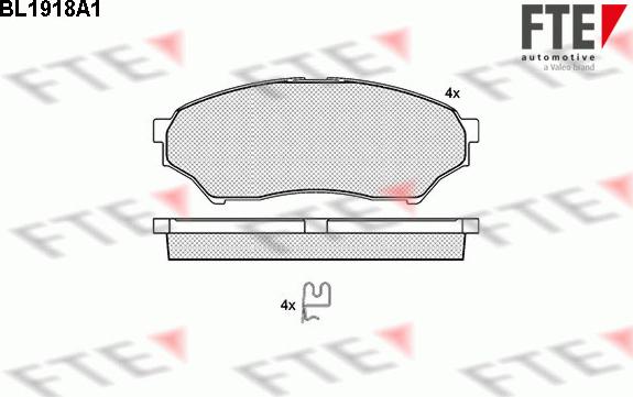 FTE 9011041 - Əyləc altlığı dəsti, əyləc diski furqanavto.az