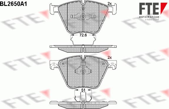 FTE 9011038 - Əyləc altlığı dəsti, əyləc diski furqanavto.az