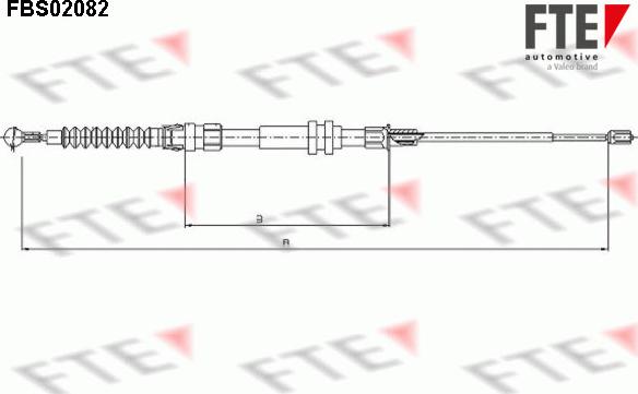 FTE 9250082 - Kabel, dayanacaq əyləci furqanavto.az